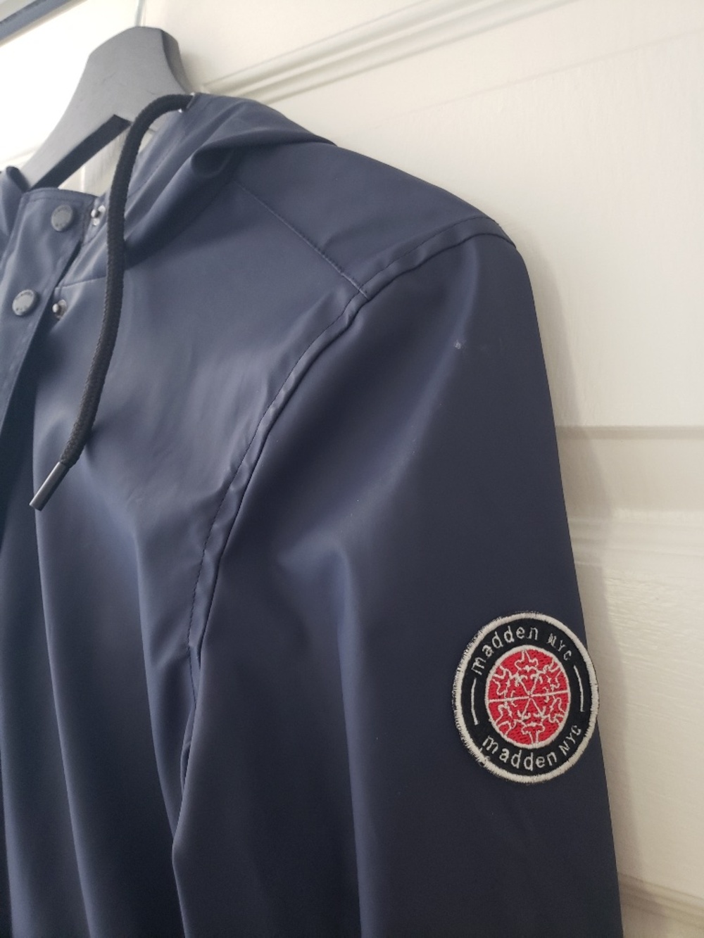 Madden NYC Raincoat - Waterproof Navy Blue, Size Medium